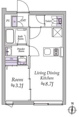 アトリオフラッツ清澄白河の物件間取画像